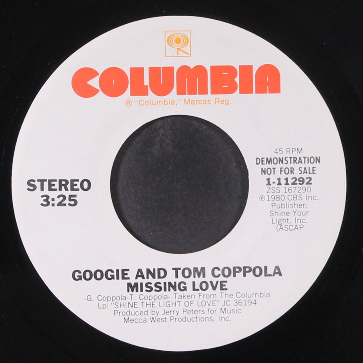 missing love / same by GOOGIE & TOM COPPOLA