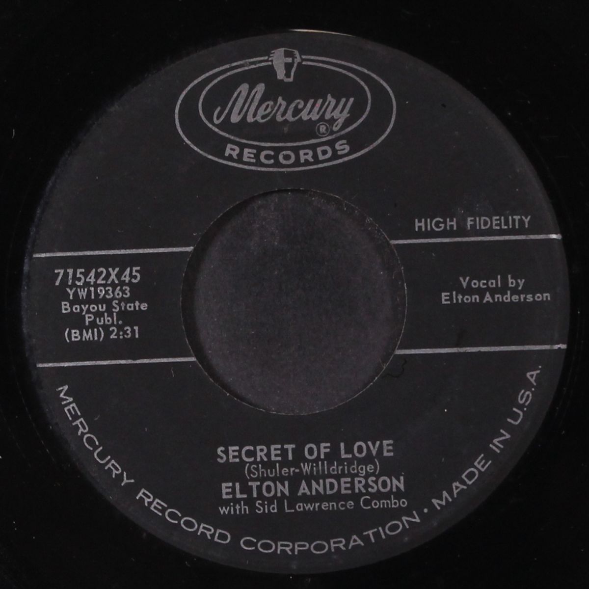 cool down baby / secret of love by ELTON ANDERSON