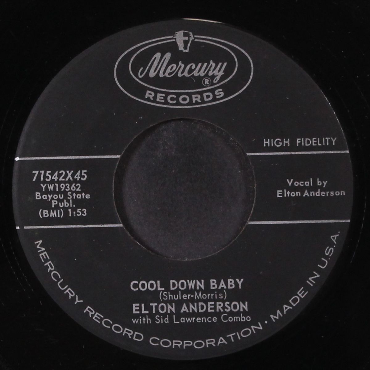 cool down baby / secret of love by ELTON ANDERSON