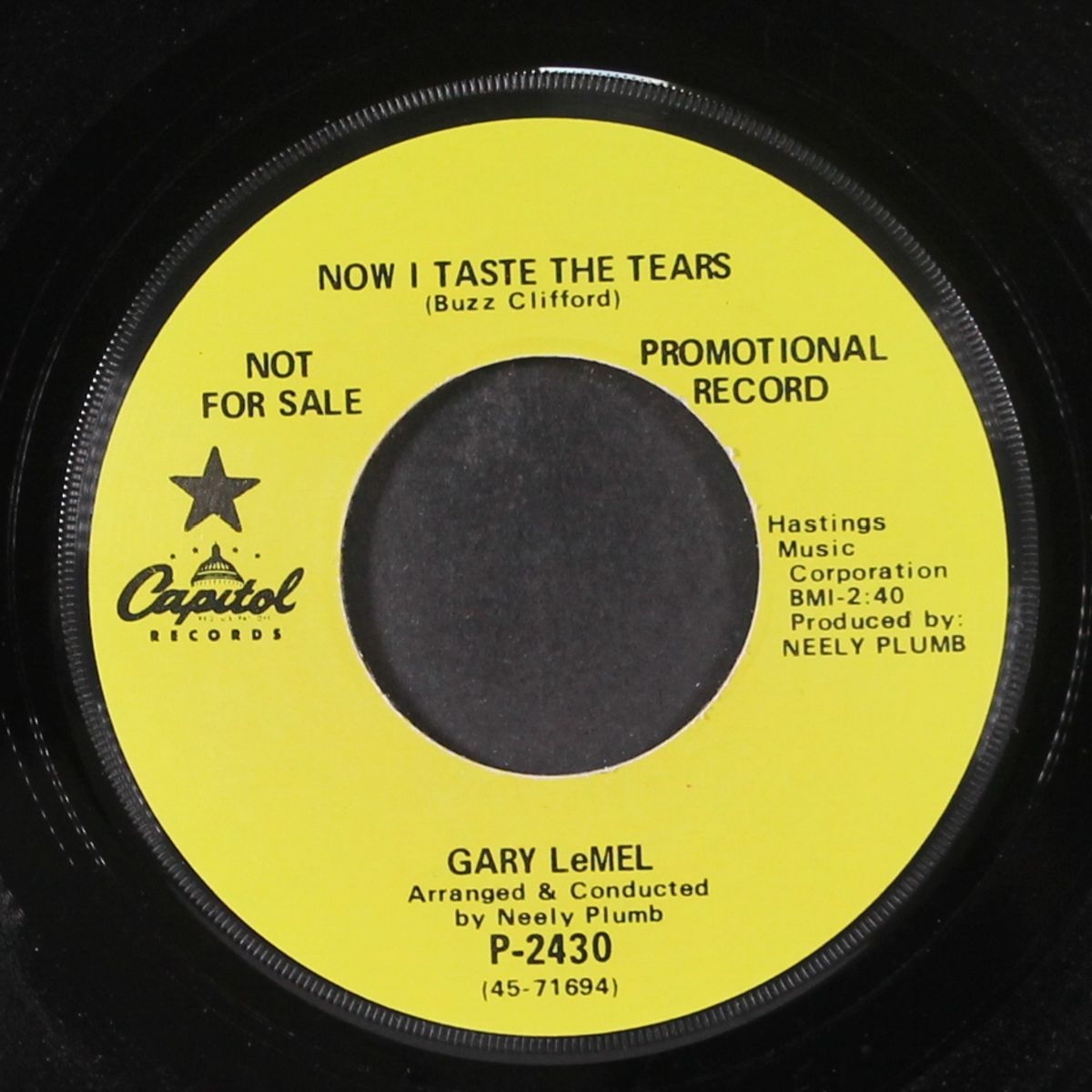 now i taste the tears / fine wine by GARY LEMEL