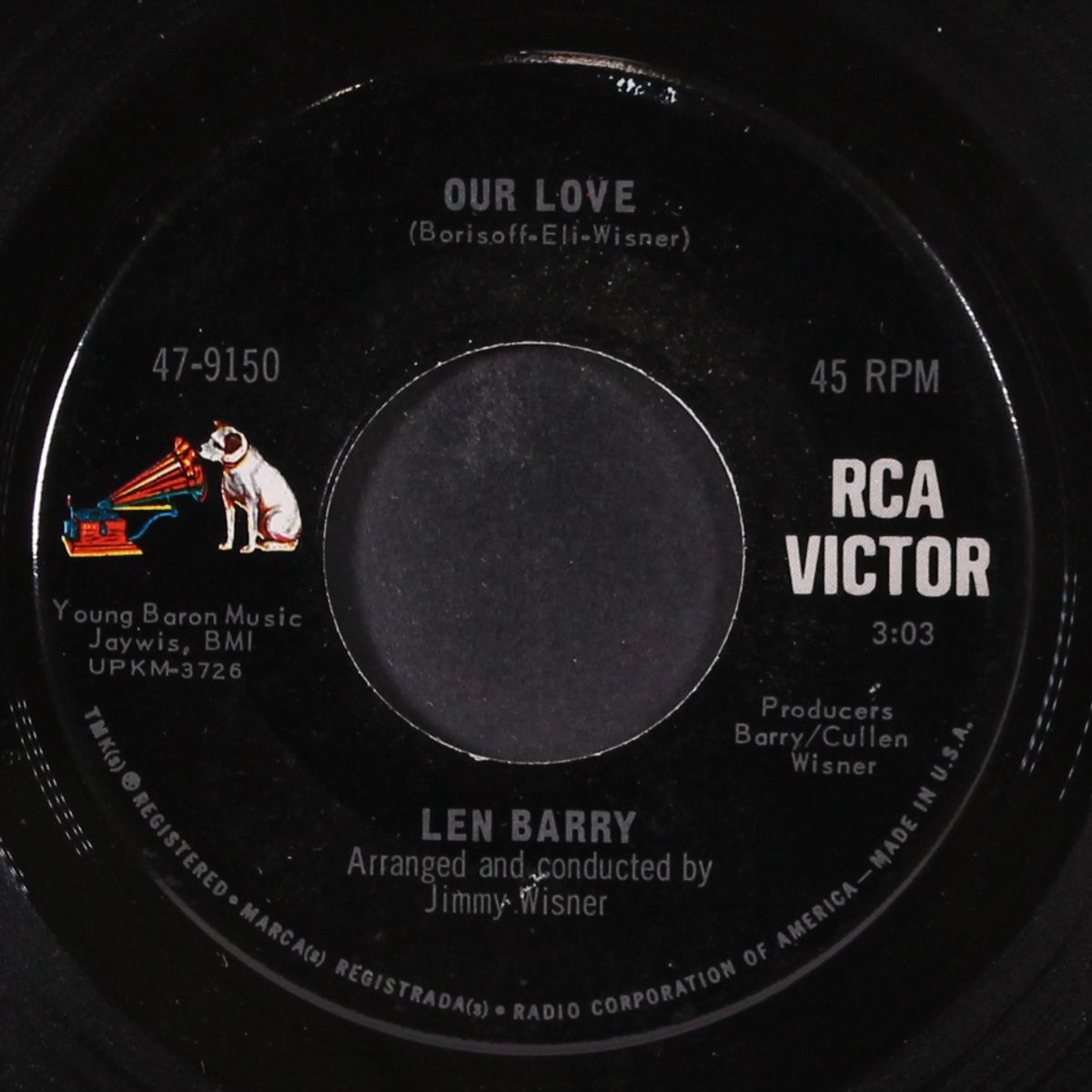 the moving finger writes / our love by LEN BARRY