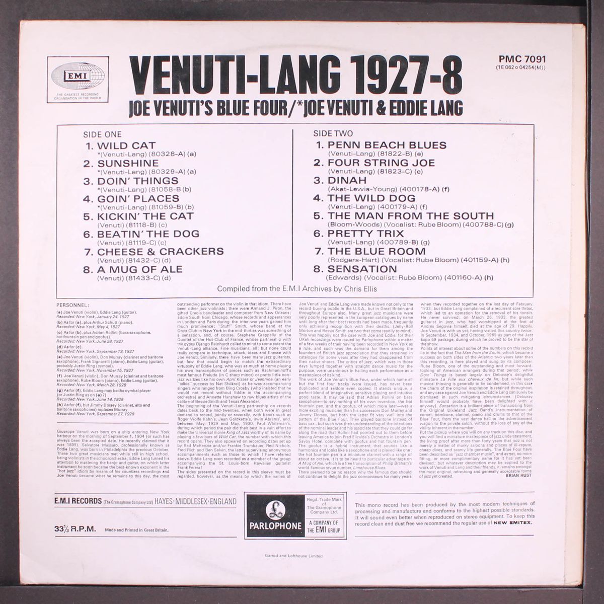 1927-8 by JOE VENUTI & EDDIE LANG