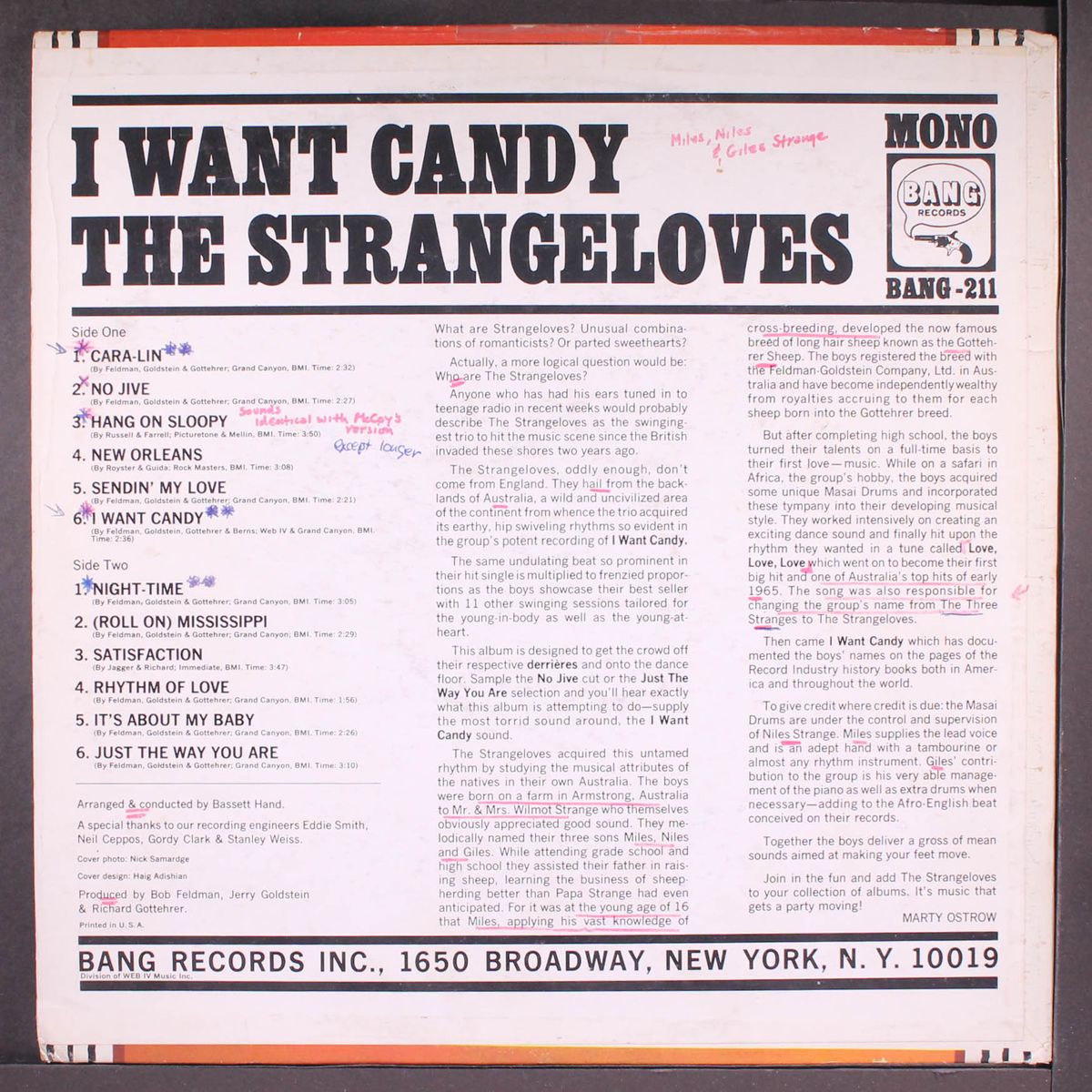 i want candy by STRANGELOVES