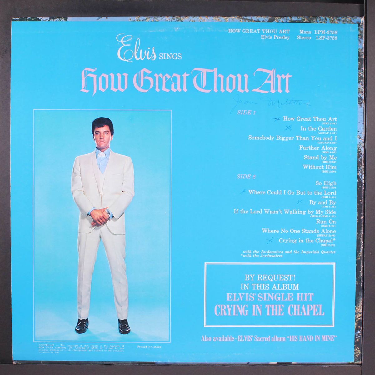 how great thou art by ELVIS PRESLEY