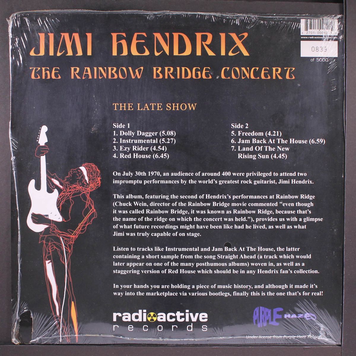 the rainbow bridge concert, the late show by JIMI HENDRIX