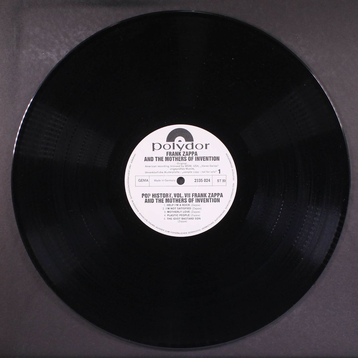 pop history, vol. 7 by FRANK ZAPPA & MOTHERS OF INVENTION