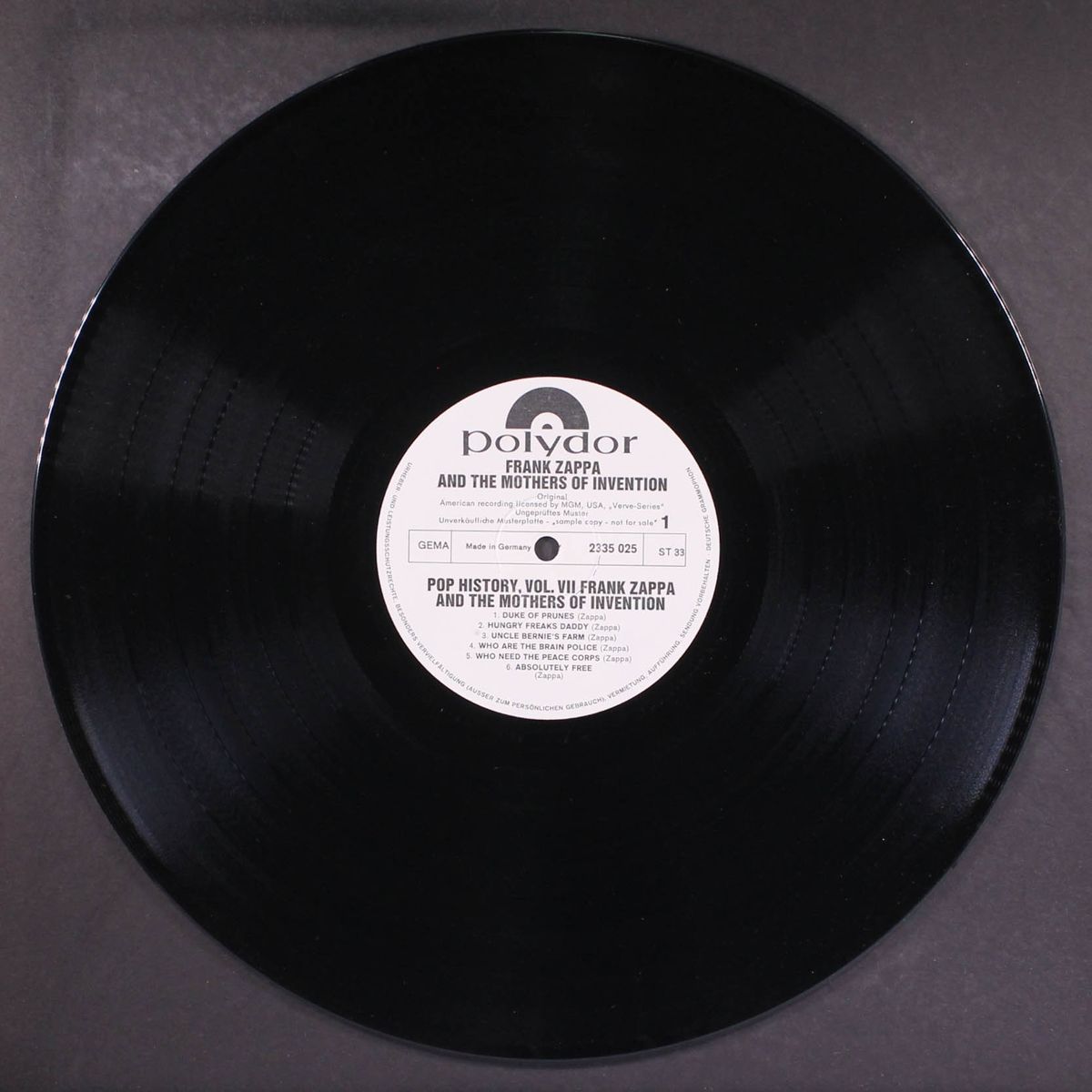 pop history, vol. 7 by FRANK ZAPPA & MOTHERS OF INVENTION