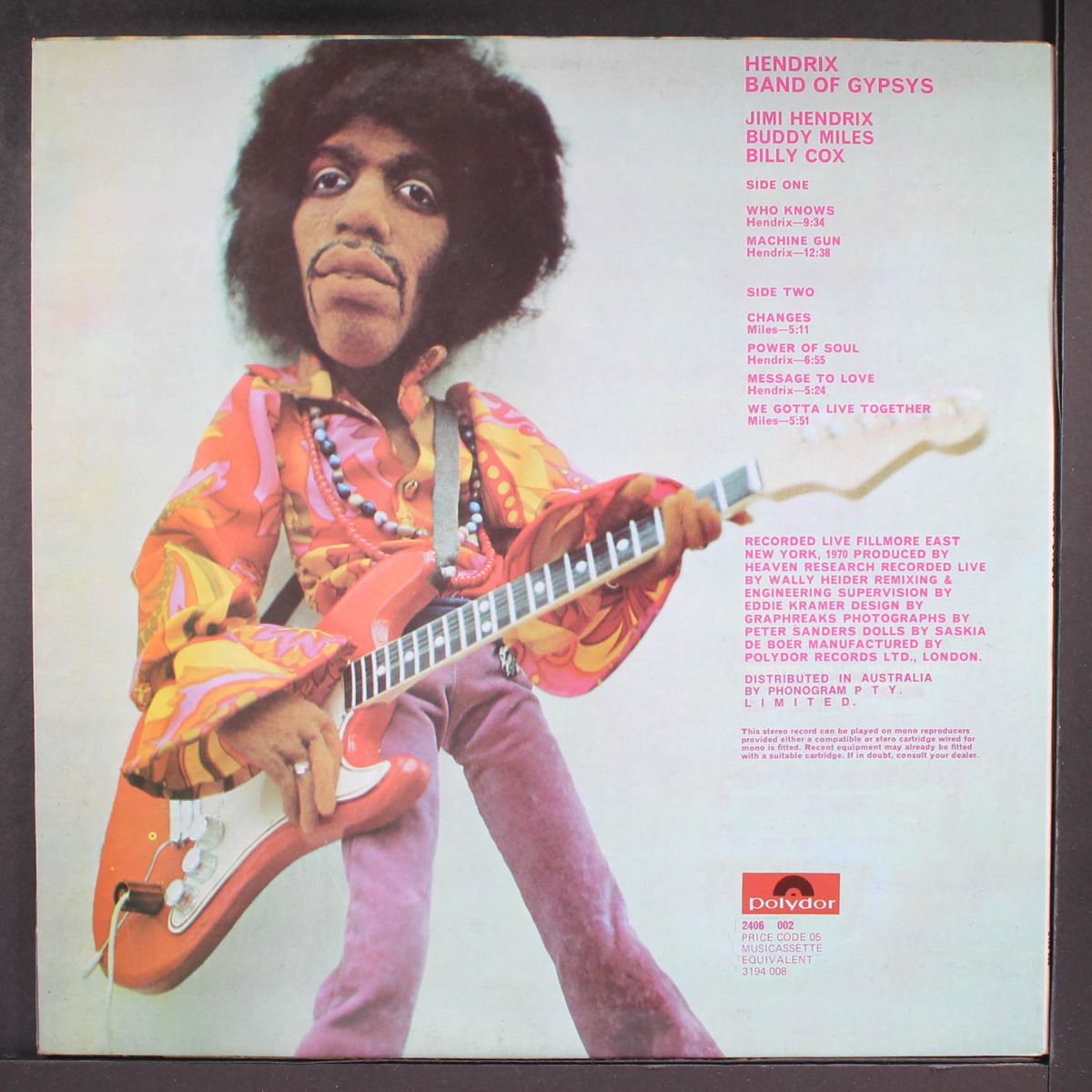 band of gypsys by JIMI HENDRIX