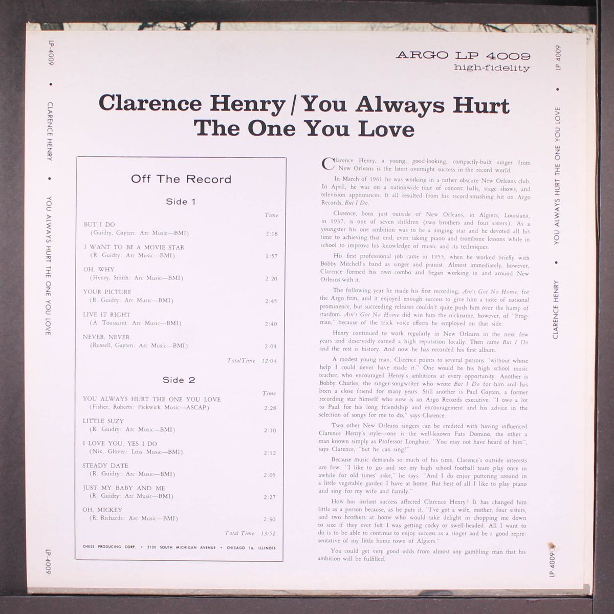 you always hurt the one you love by CLARENCE HENRY