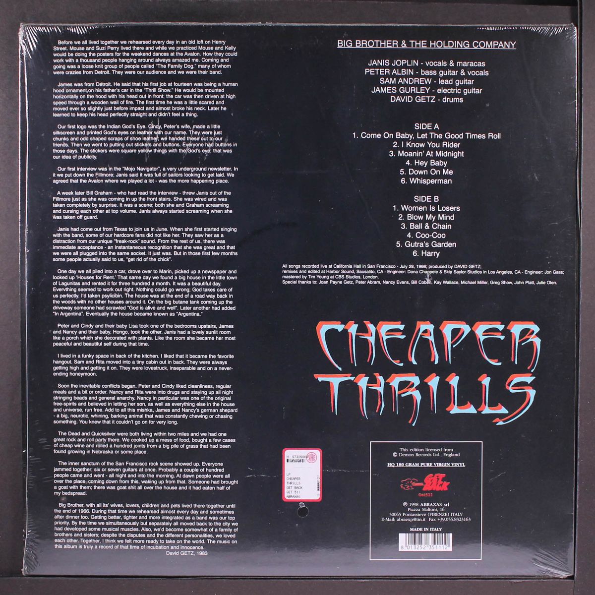 cheaper thrills by BIG BROTHER & THE HOLDING COMPANY