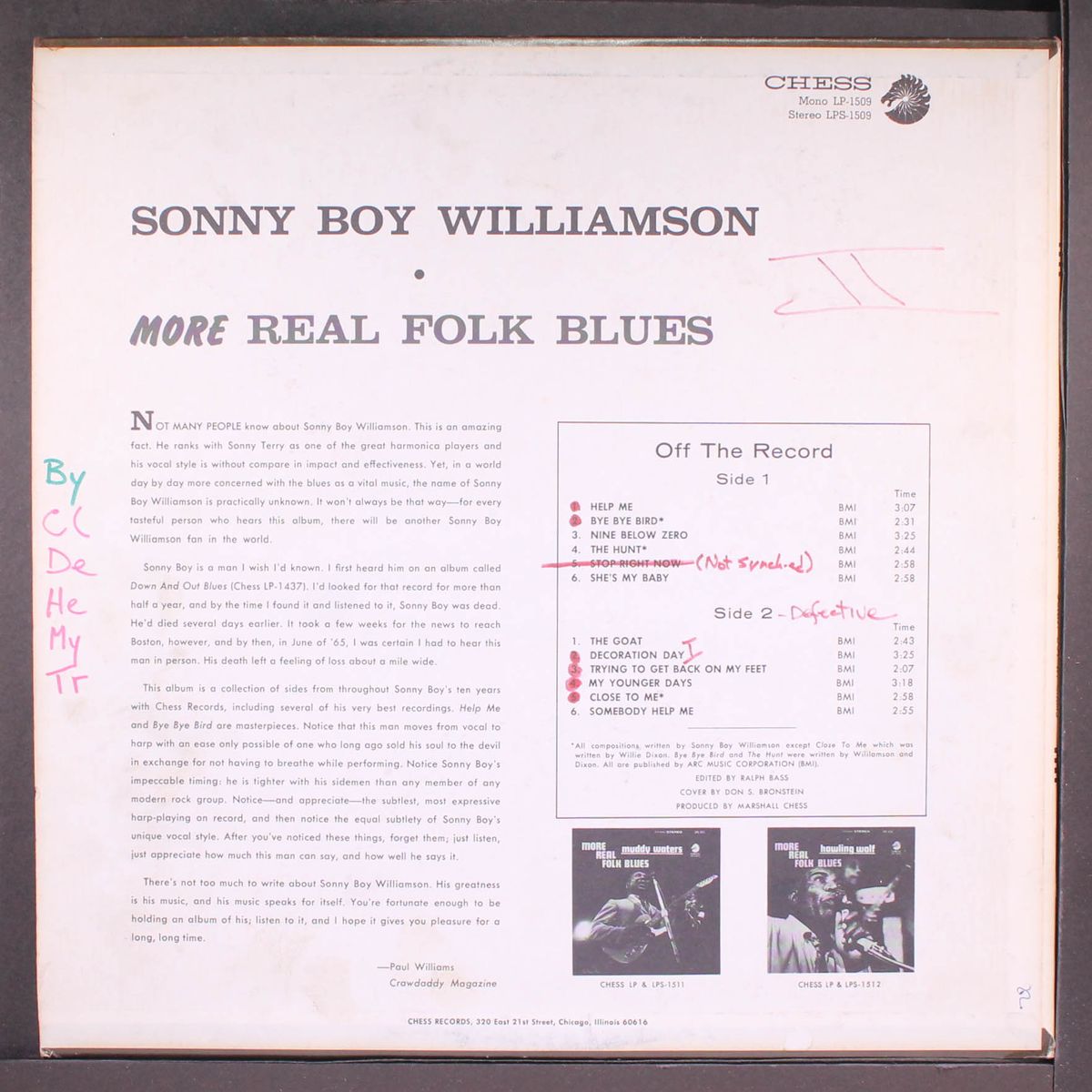 more real folk blues by SONNY BOY WILLIAMSON