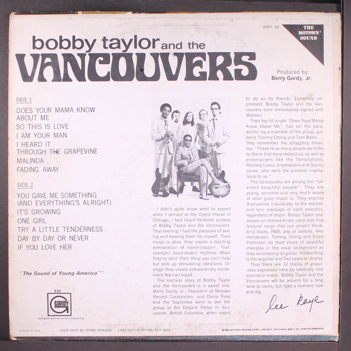 bobby taylor and the vancouvers by BOBBY TAYLOR & VANCOUVERS