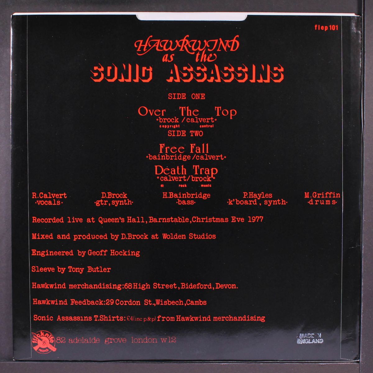 sonic assassins 1977 by HAWKWIND