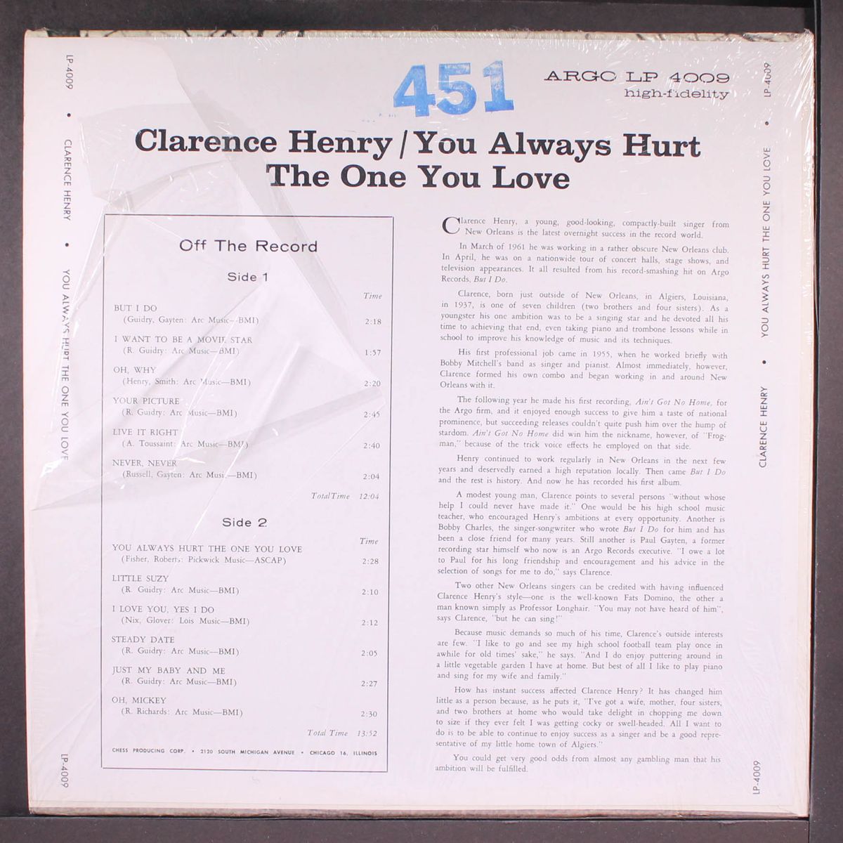 you always hurt the one you love by CLARENCE HENRY