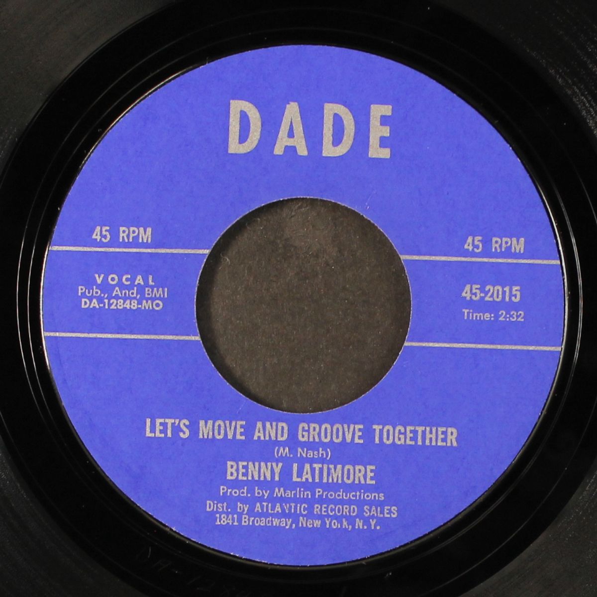 it's just a matter of time / let's move and groove together by BENNY LATIMORE