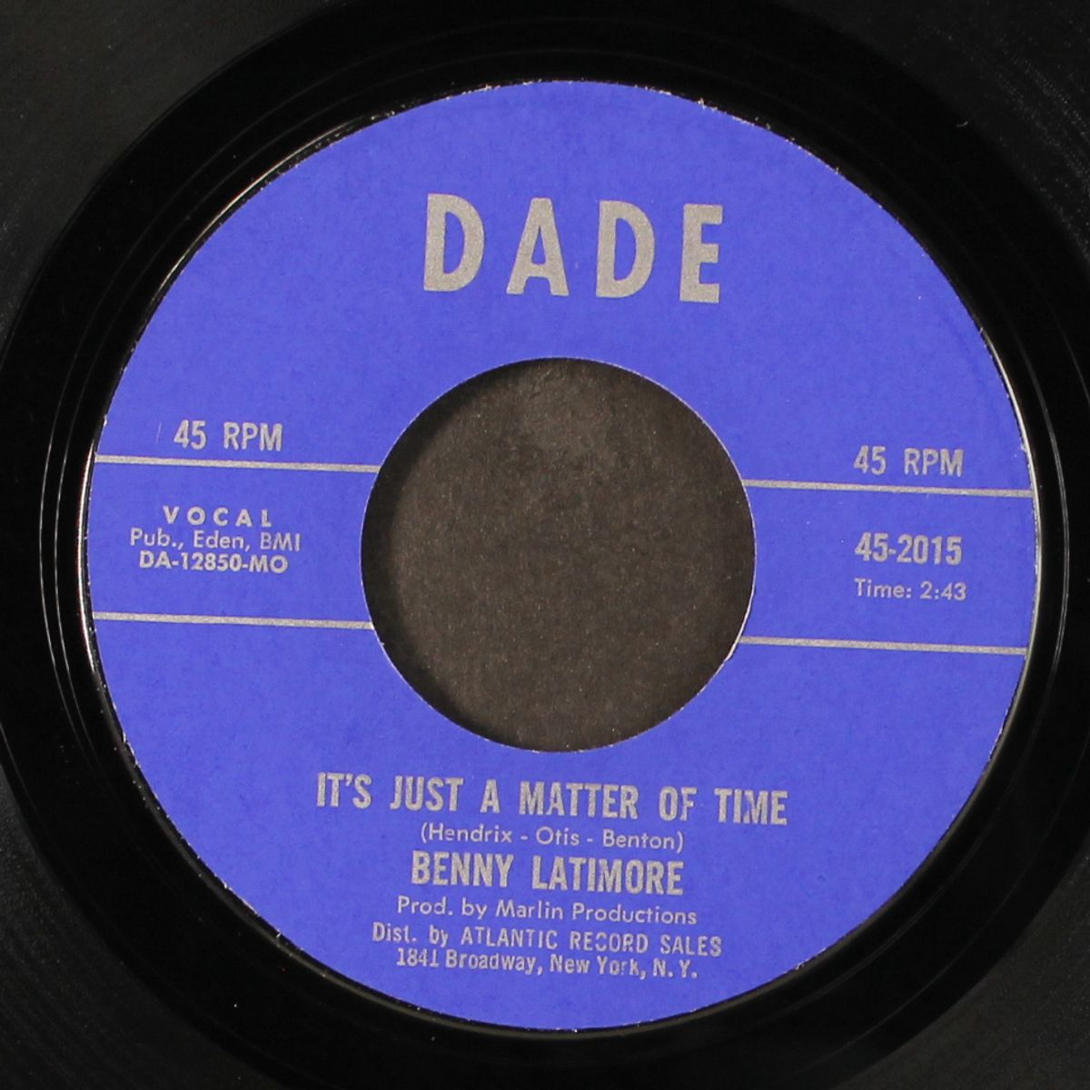 it's just a matter of time / let's move and groove together by BENNY LATIMORE