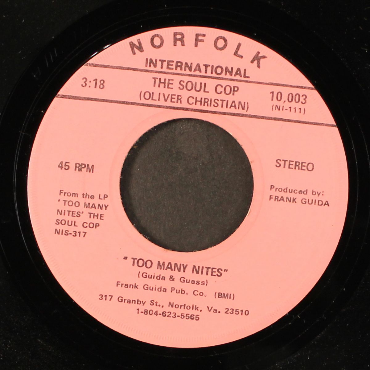 too many nites / if you wanna be happy by SOUL COP