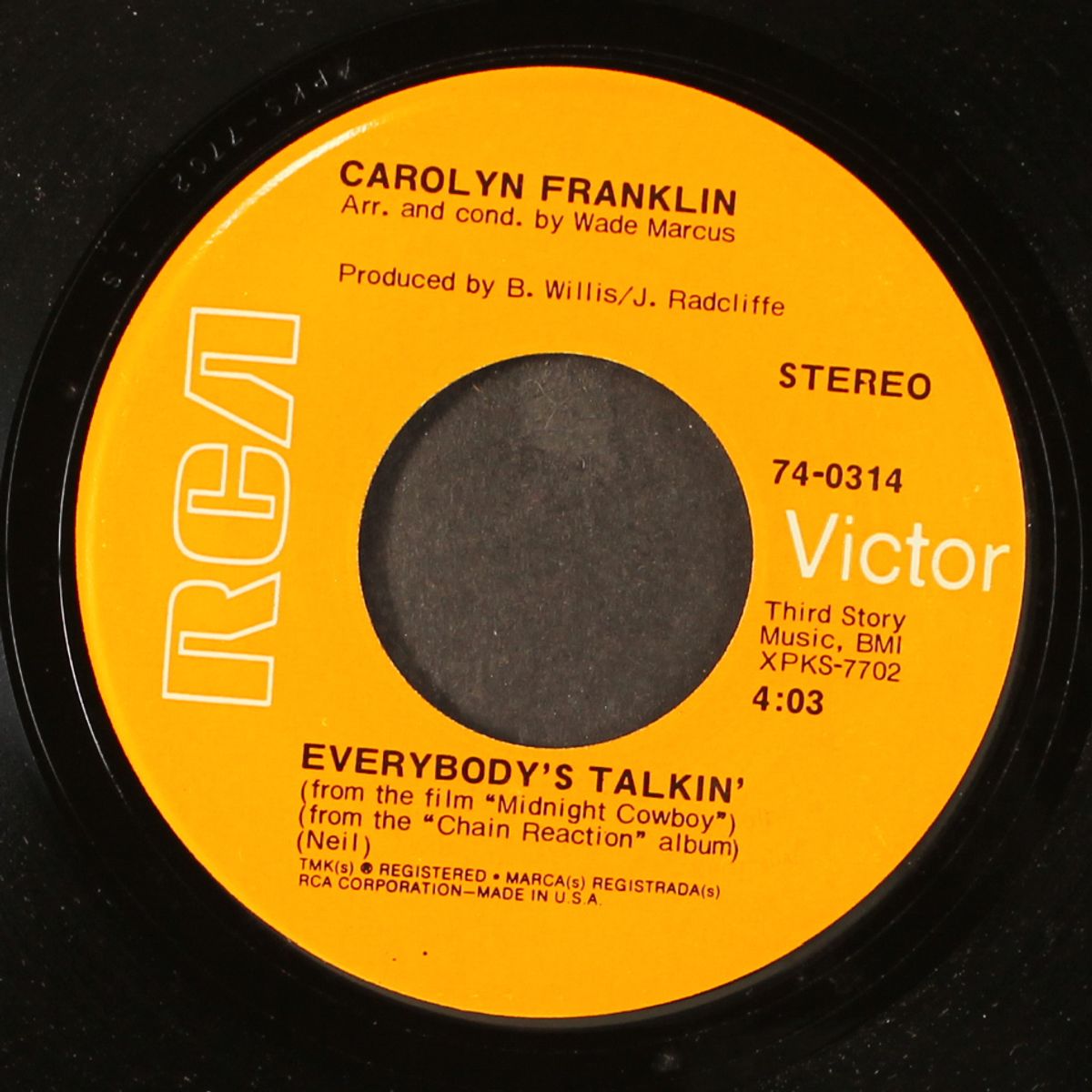 chain reaction / everybody's talkin' by CAROLYN FRANKLIN
