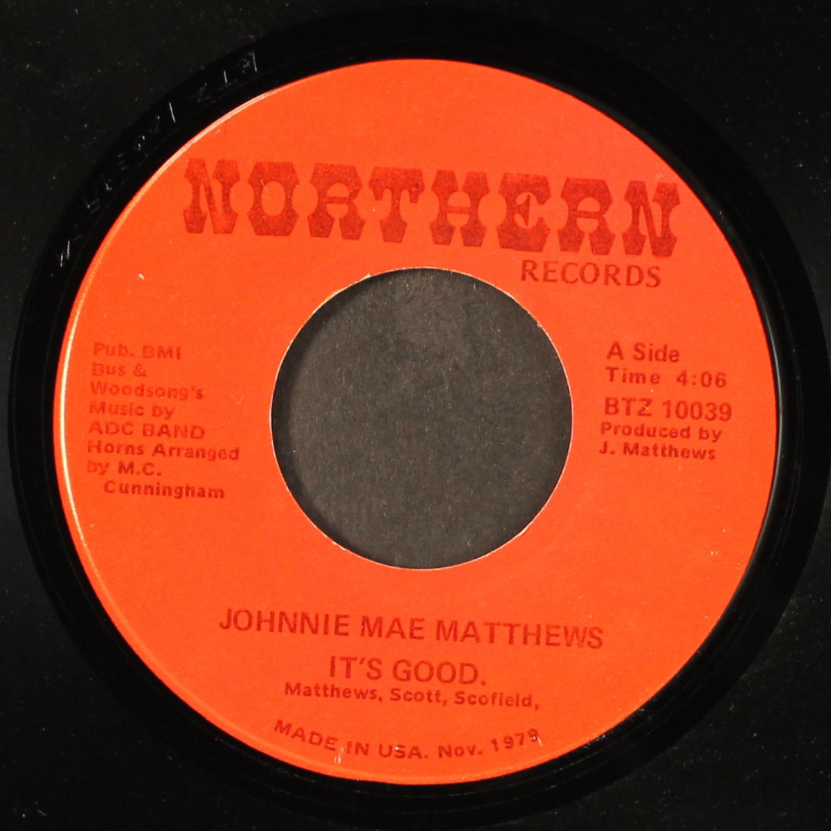 it's good by JOHNNIE MAE MATTHEWS
