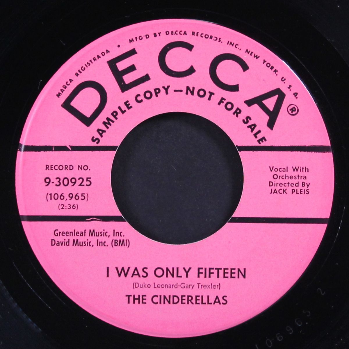 i was only fifteen / you never shoulda gone away by CINDERELLAS