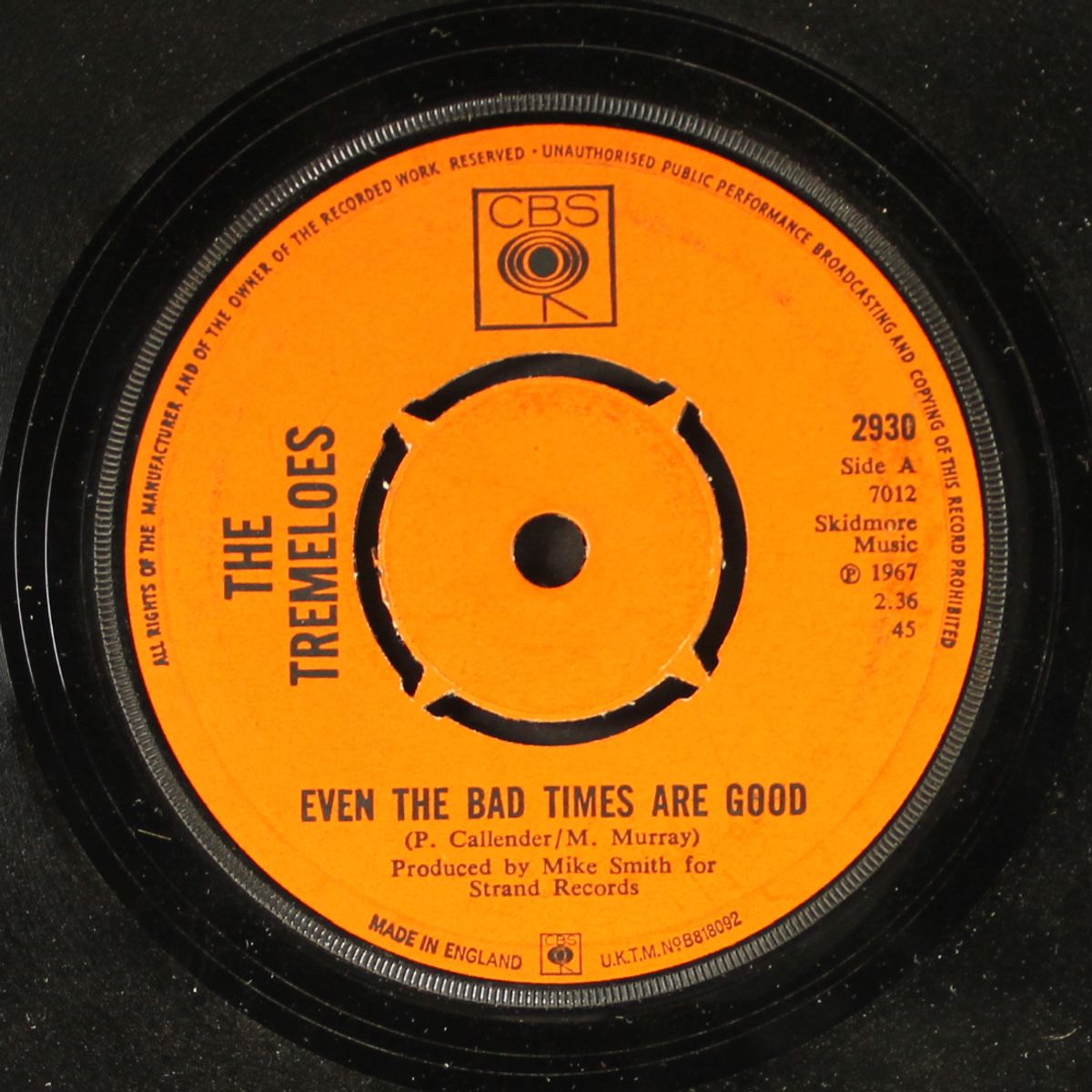 even the bad times are good / jenny's all right by TREMELOES