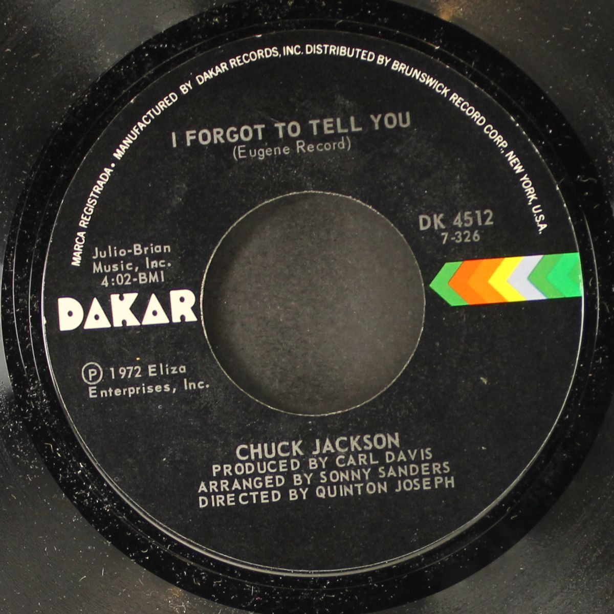 the man & the woman / i forgot to tell you by CHUCK JACKSON