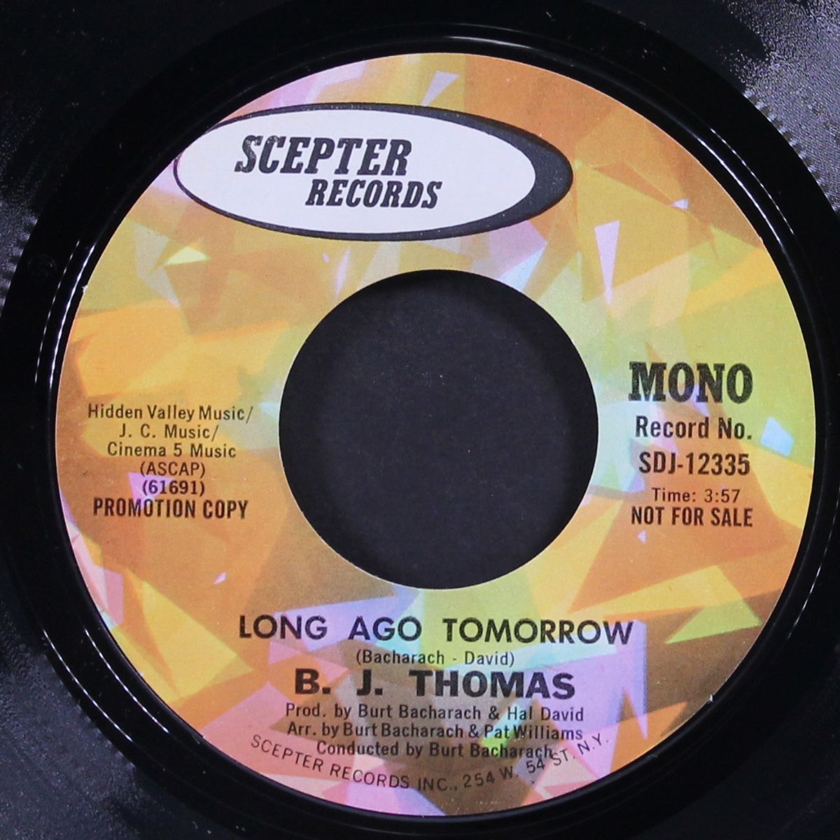 long ago tomorrow by B.J. THOMAS