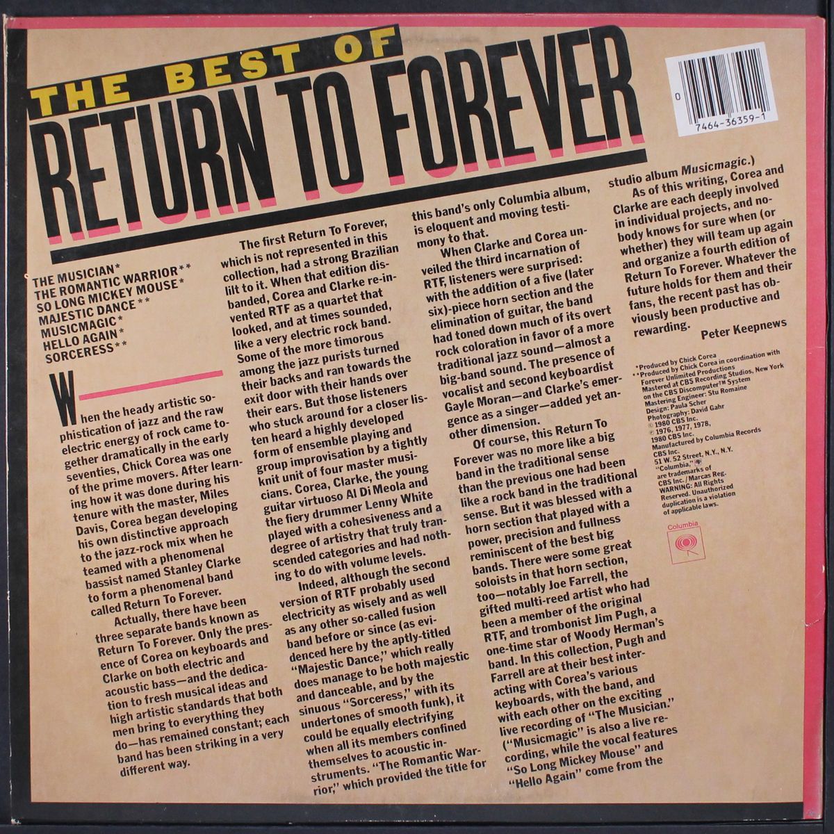 best of by RETURN TO FOREVER