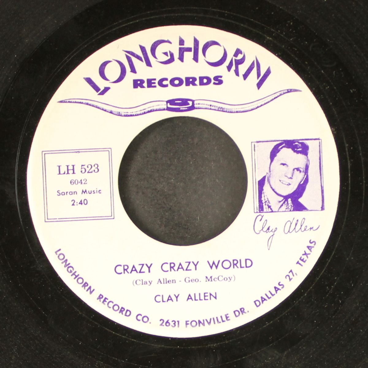 just a stones throw away / crazy crazy world by CLAY ALLEN