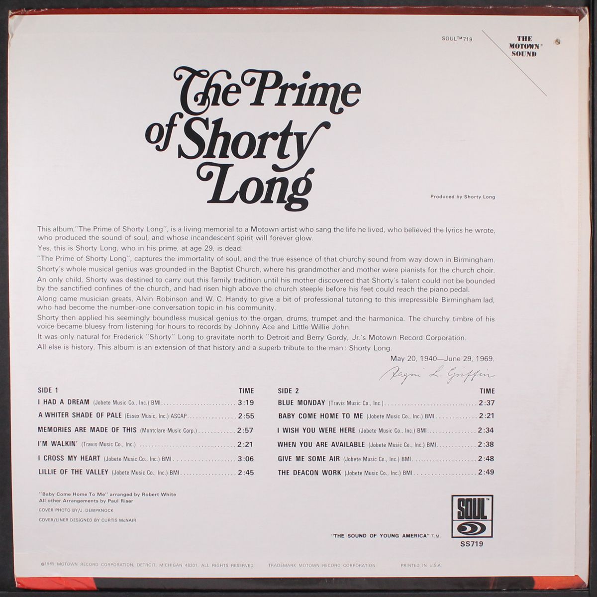 the prime of by SHORTY LONG