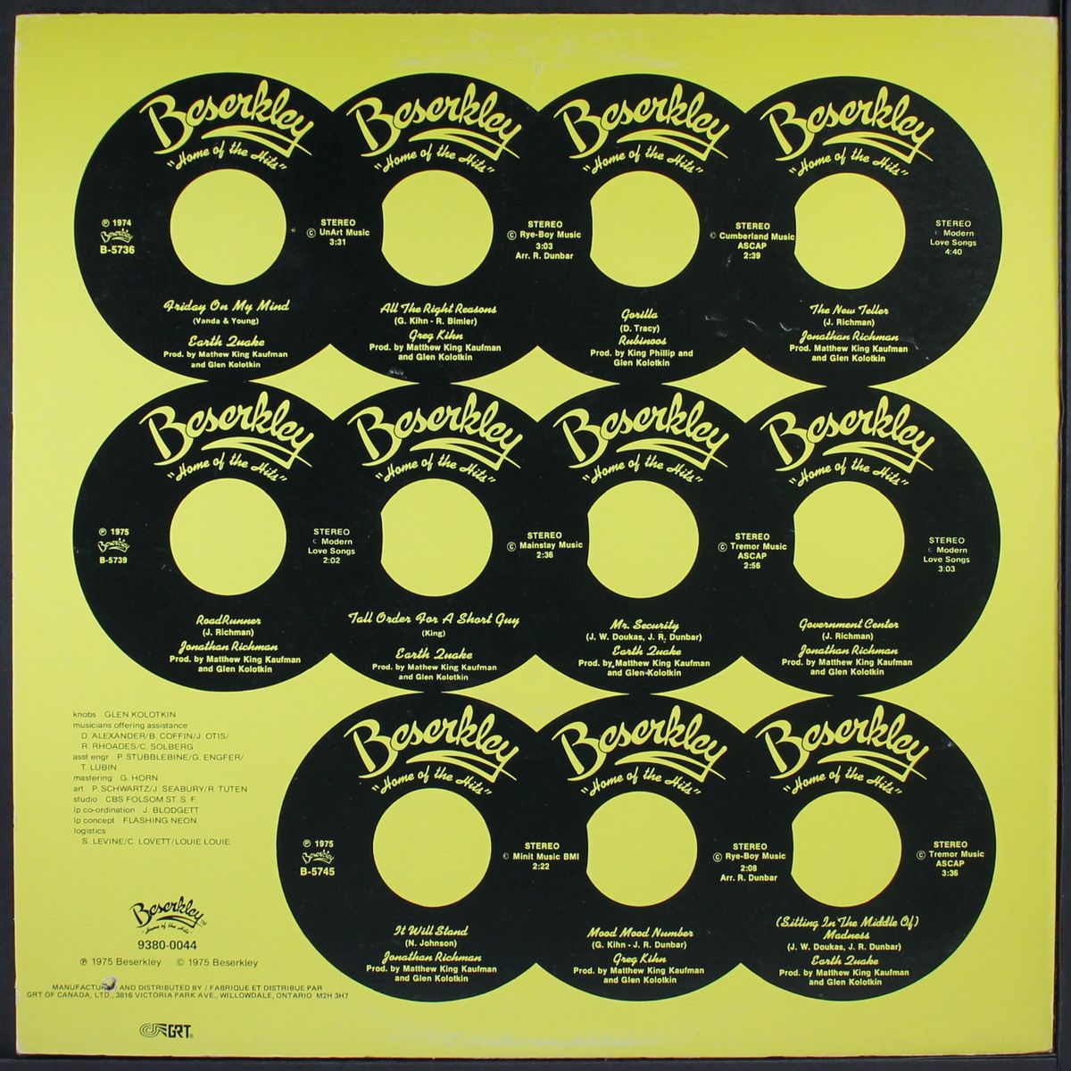 beserkley chartbusters, vol. 1 by VARIOUS