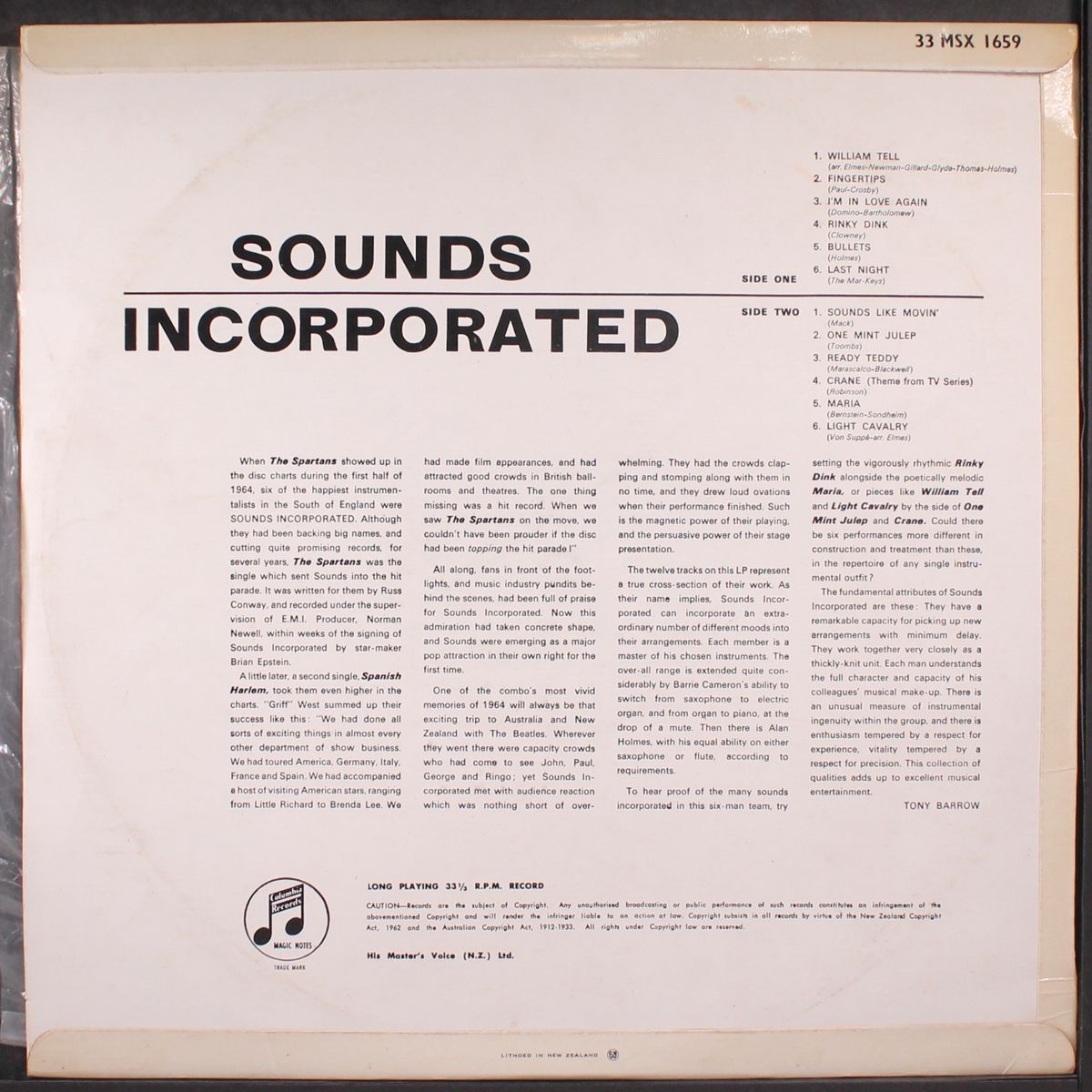 sounds incorporated by SOUNDS INCORPORATED