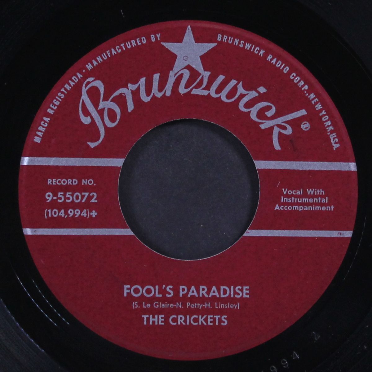 think it over / fool's paradise by CRICKETS