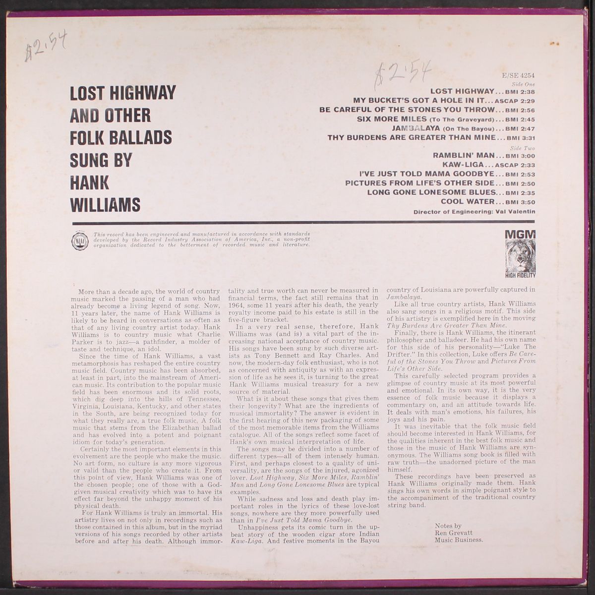 lost highway by HANK WILLIAMS