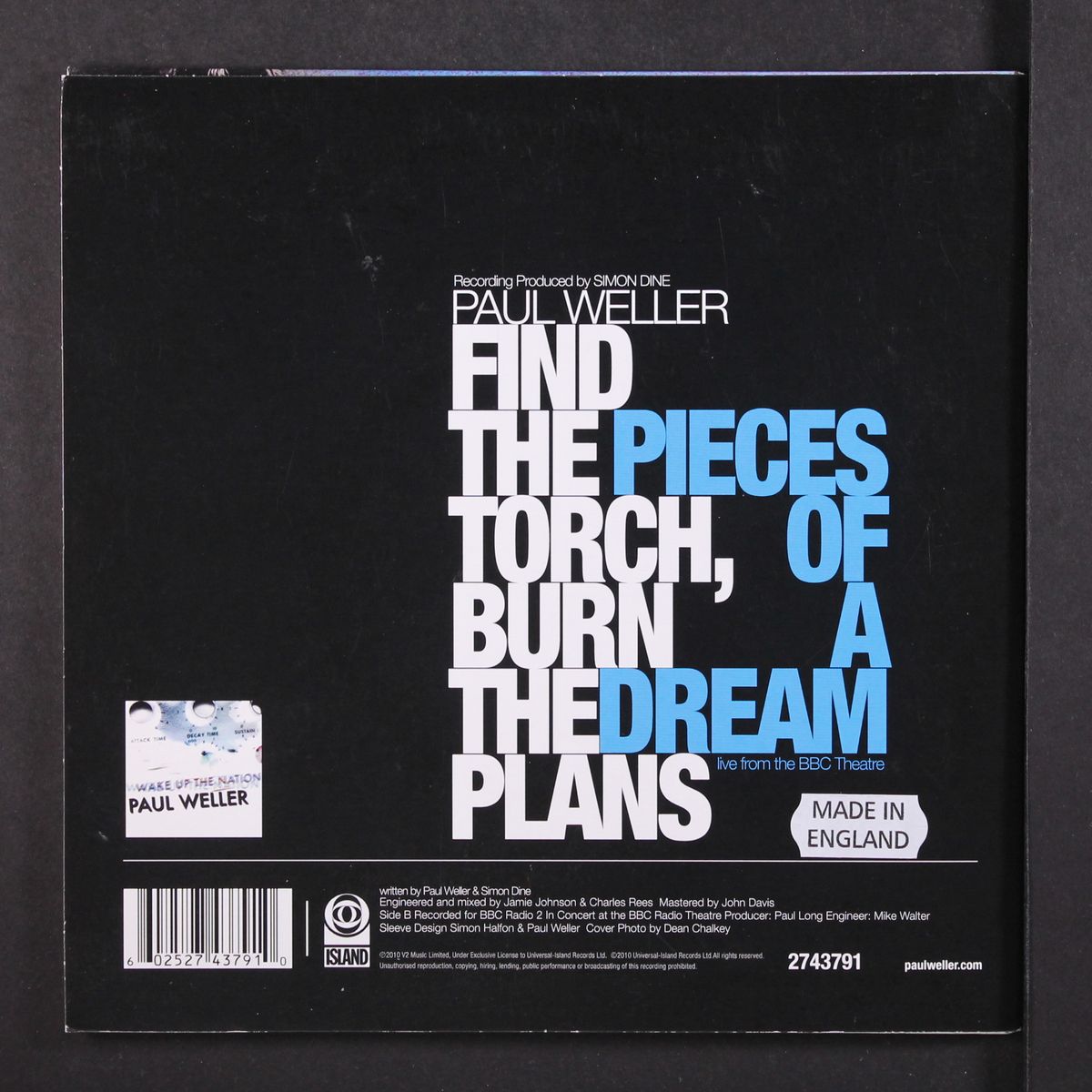 find the torch, burn the plans / pieces of a dream by PAUL WELLER