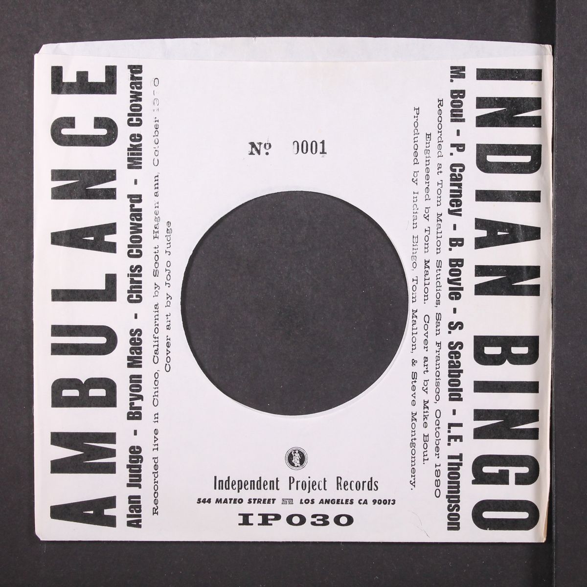 vomit on your coffee table / bobby fischer (10th anniversary 45) by INDIAN BINGO / AMBULANCE