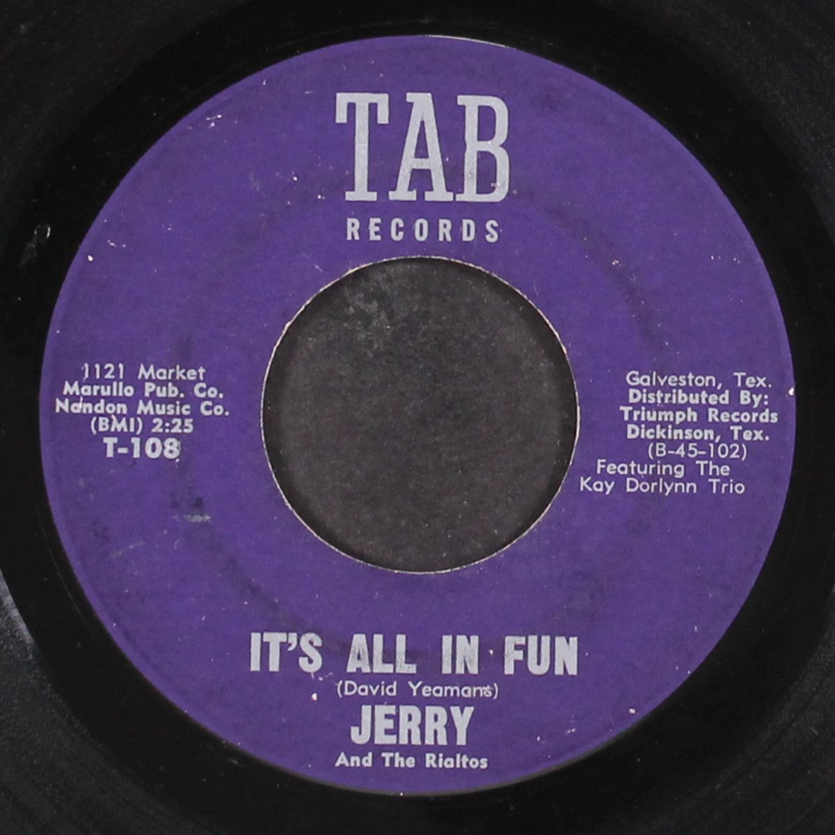 whatcha gonna do / it's all in fun by JERRY & RIALTOS