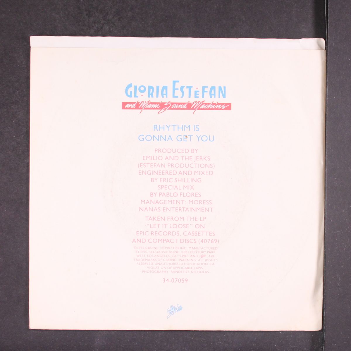 rhythm is gonna get you / give it up by GLORIA ESTEFAN