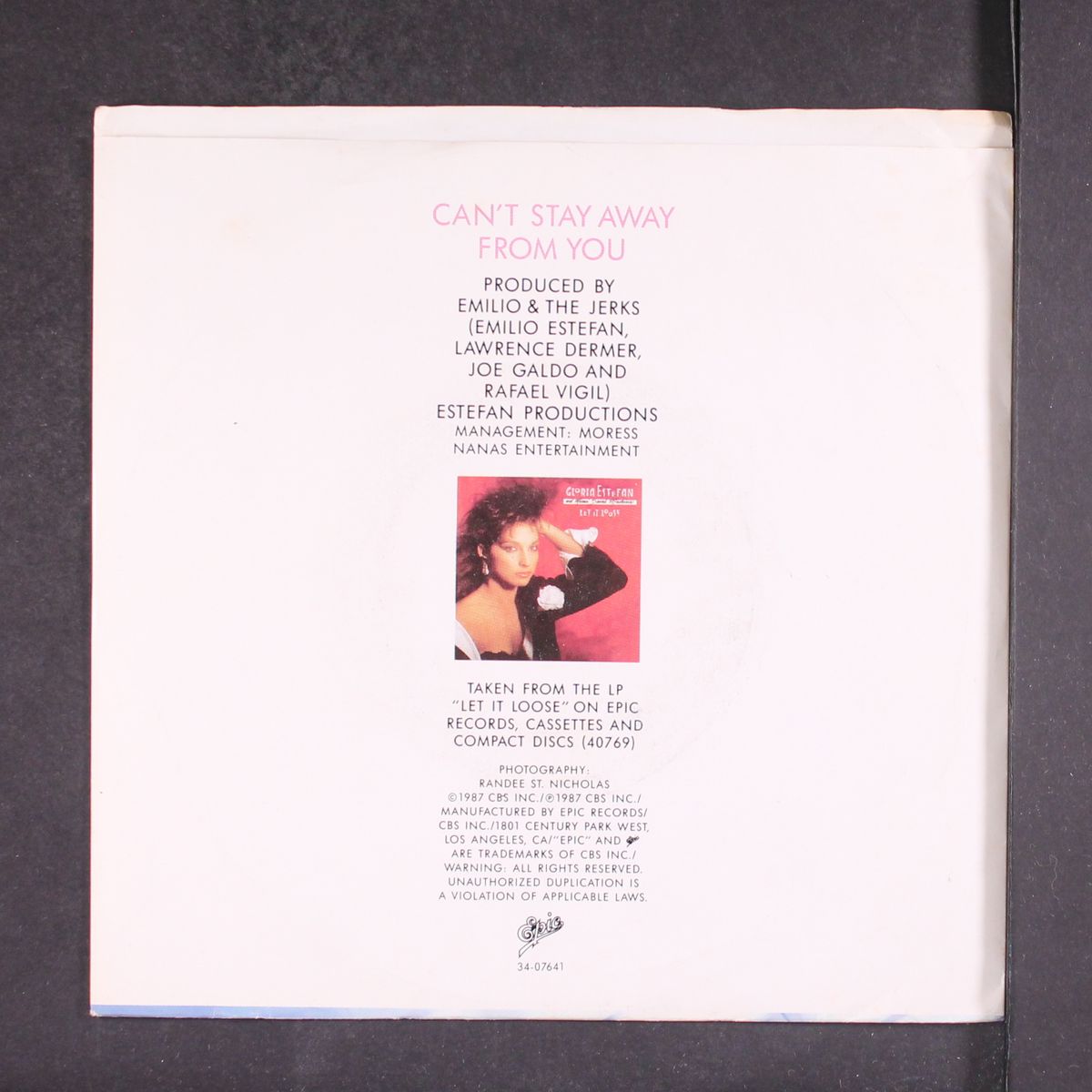 can't stay away from you by GLORIA ESTEFAN