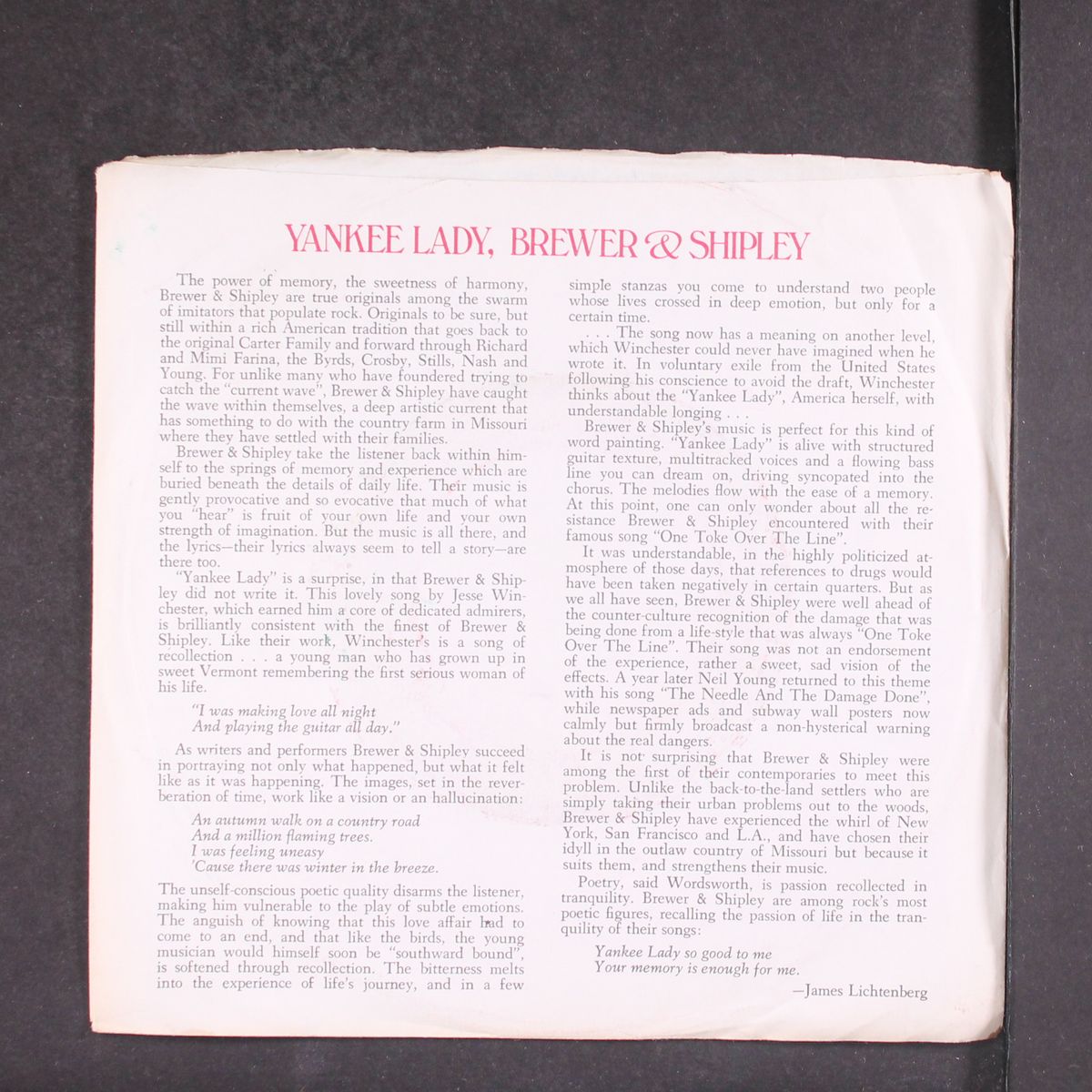 yankee lady by BREWER & SHIPLEY