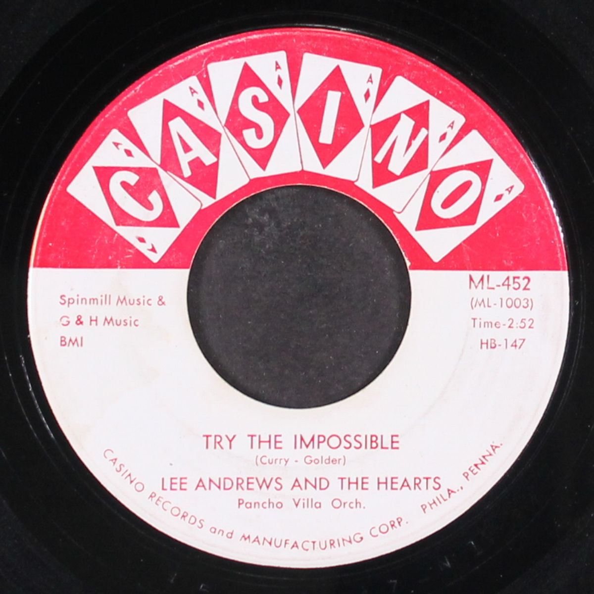 try the impossible / nobody's home by LEE ANDREWS & HEARTS
