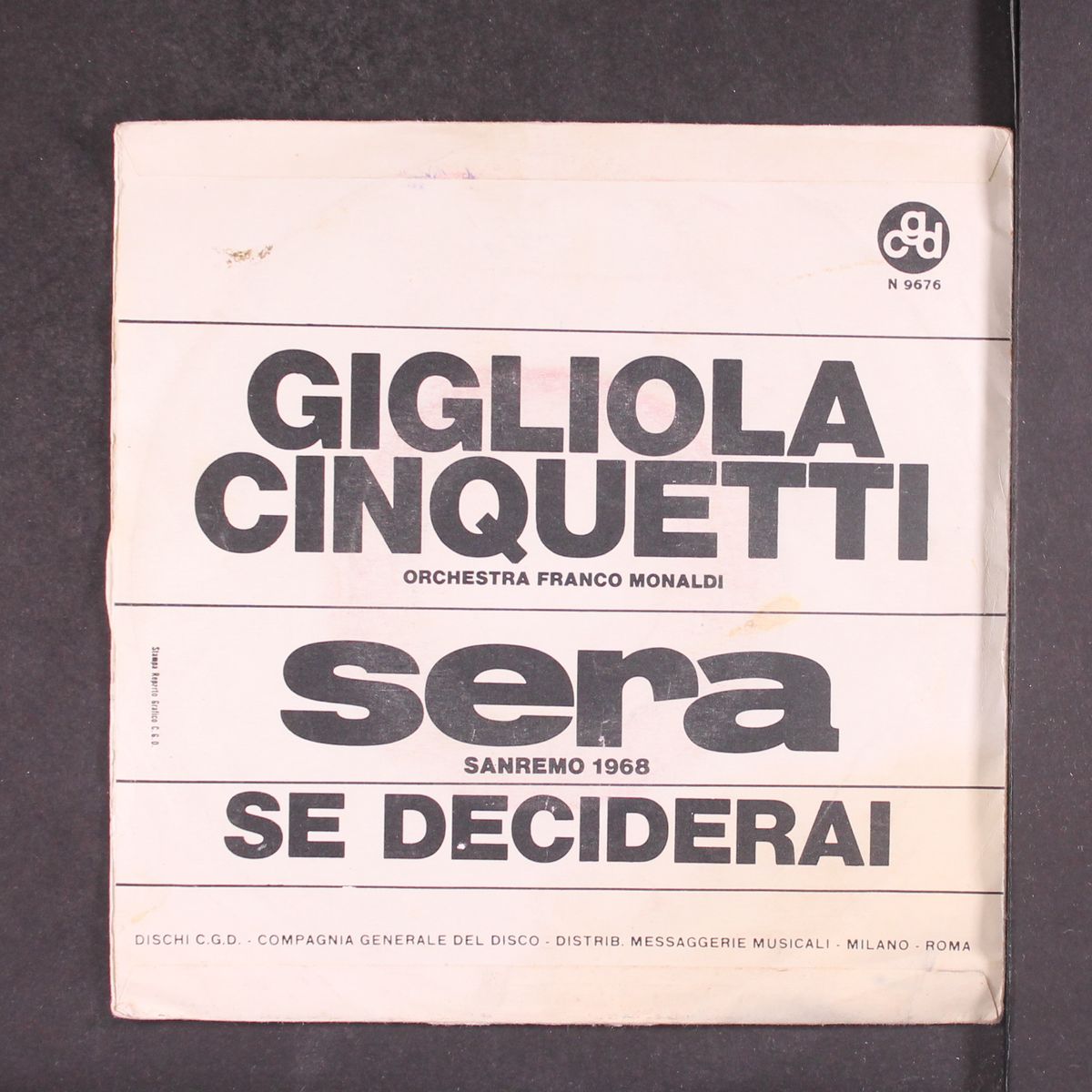 sera by GIGLIOLA CINQUETTI