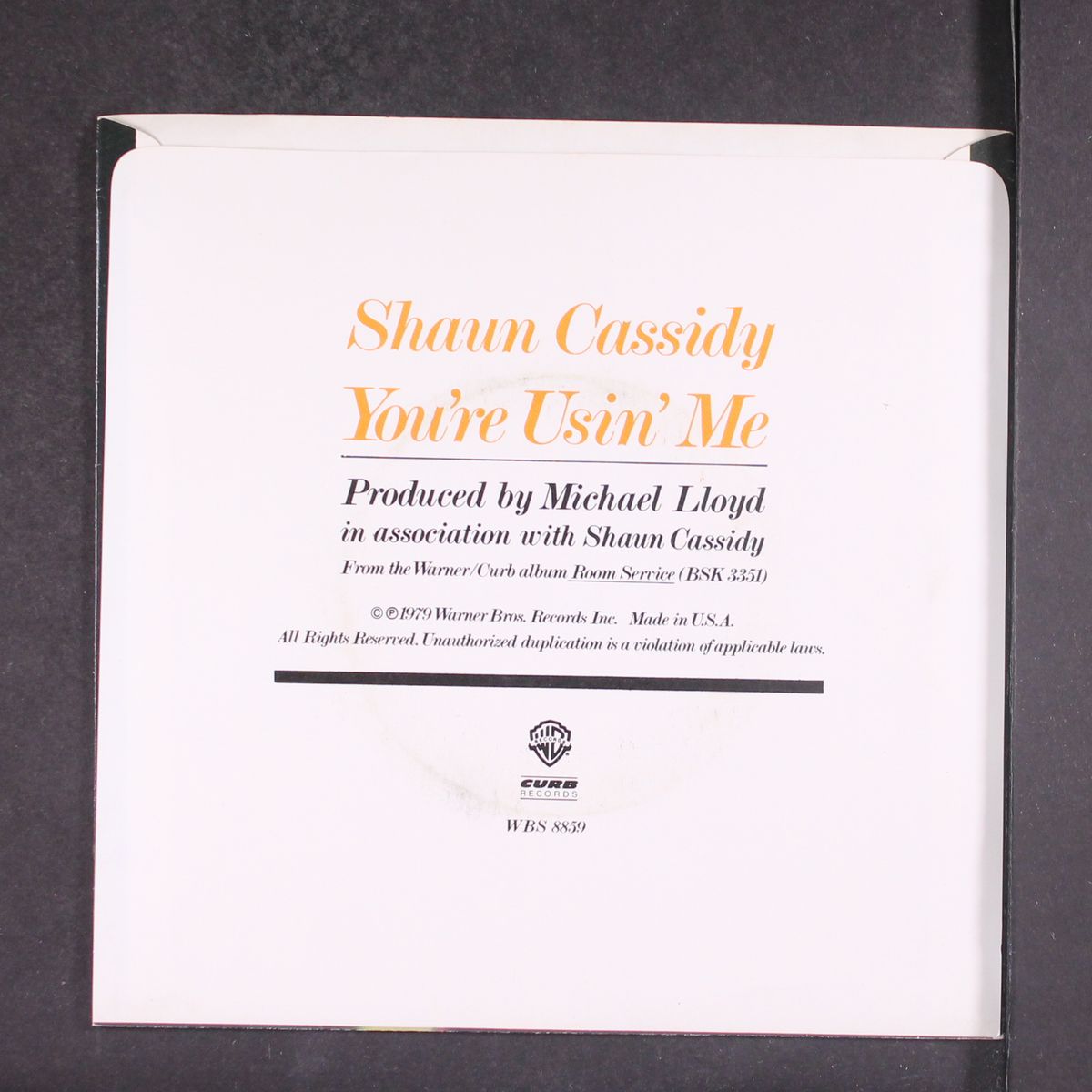 you're usin me / mono by SHAUN CASSIDY