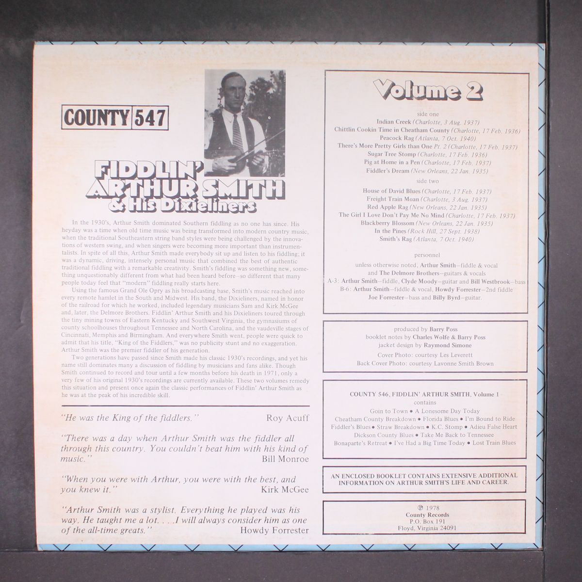 volume 2 by FIDDLIN' ARTHUR SMITH & DIXIELINERS
