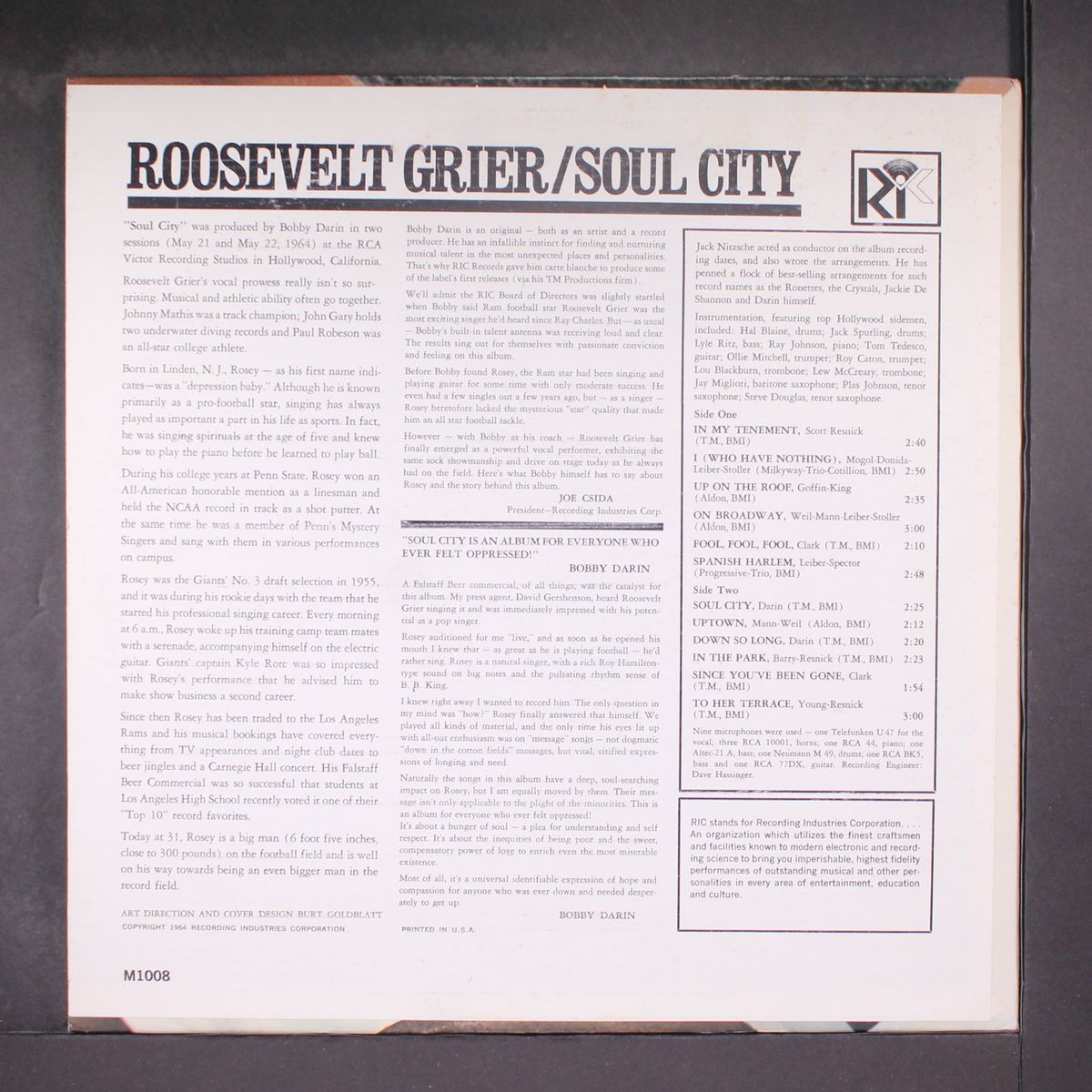 soul city by ROOSEVELT GRIER