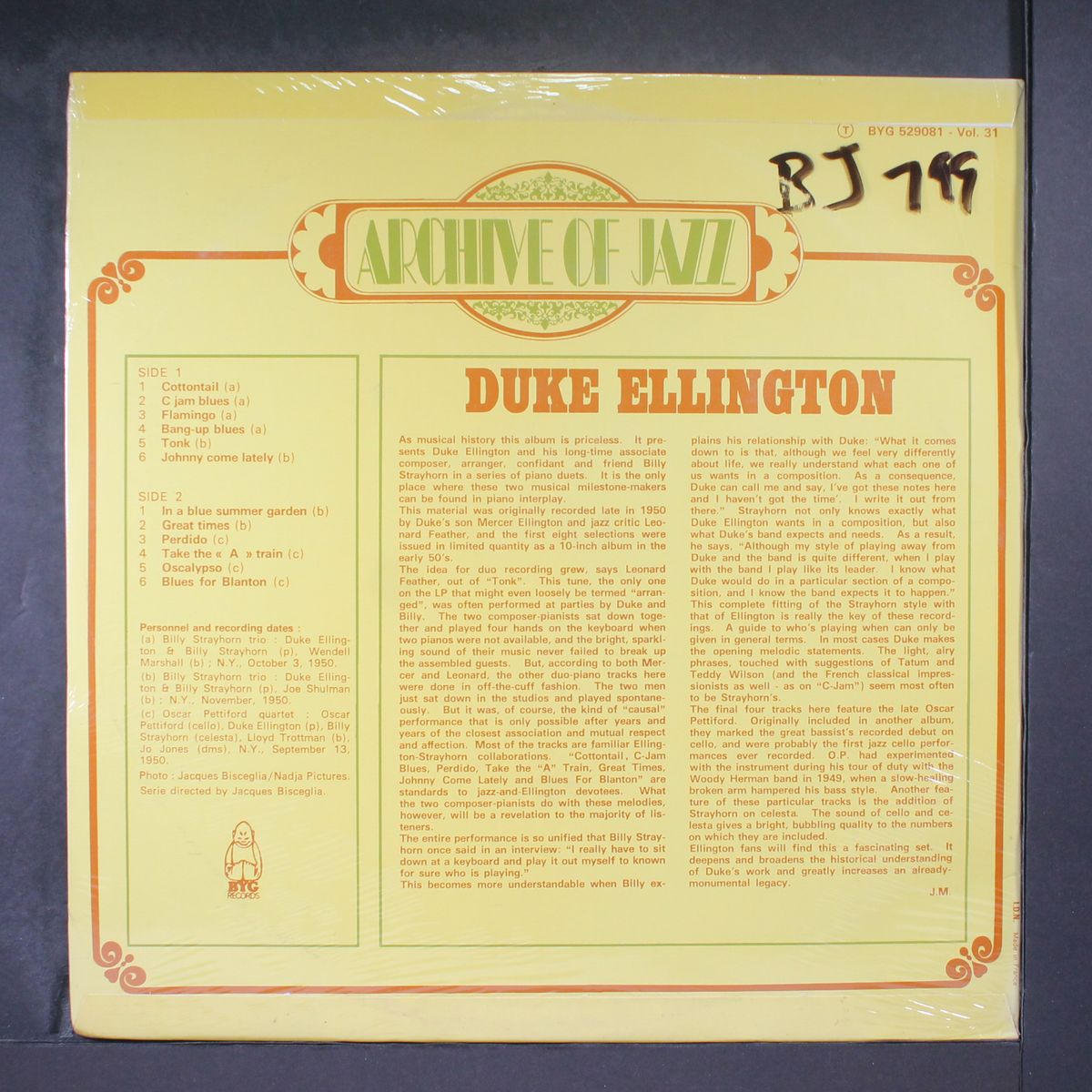 archive of jazz, vol. 31 by DUKE ELLINGTON