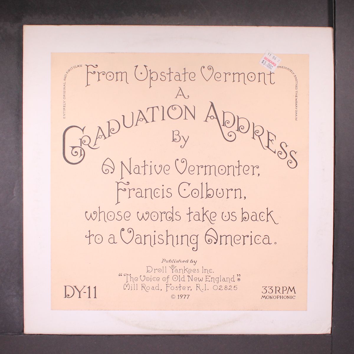 a graduation address by FRANCIS COLBURN