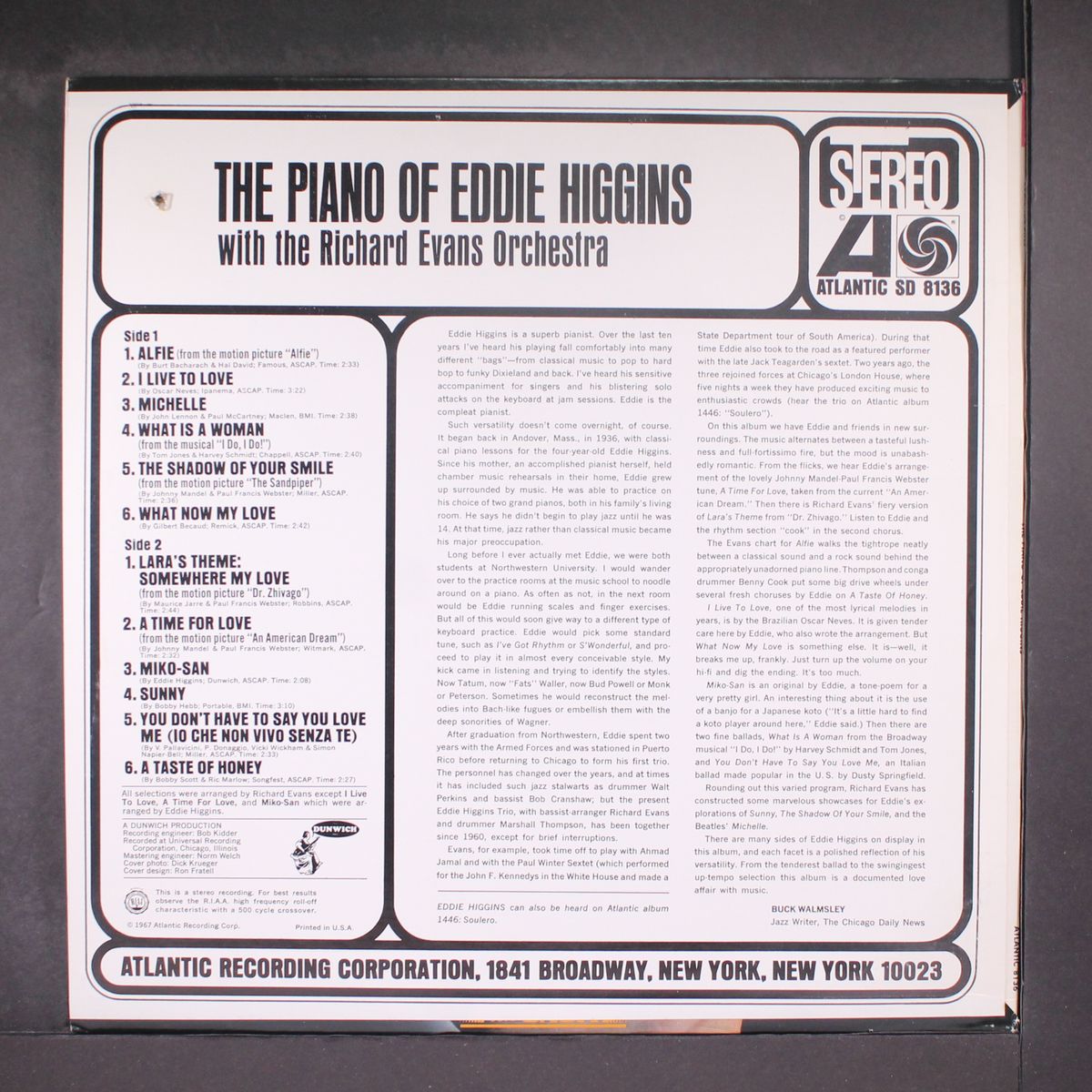 the piano of by EDDIE HIGGINS