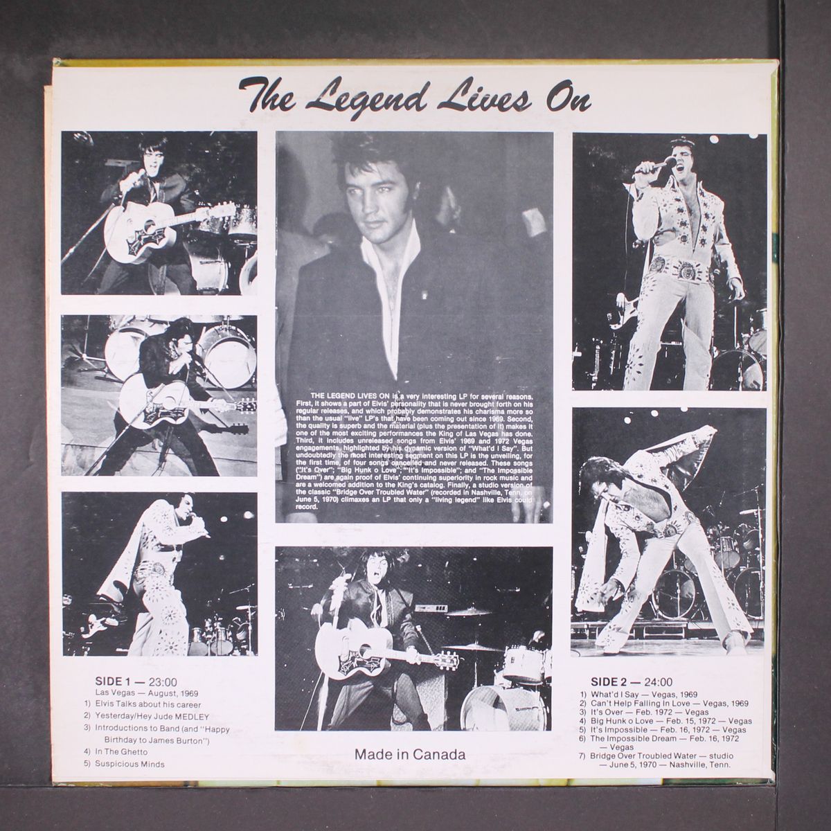 the legend lives on by ELVIS PRESLEY