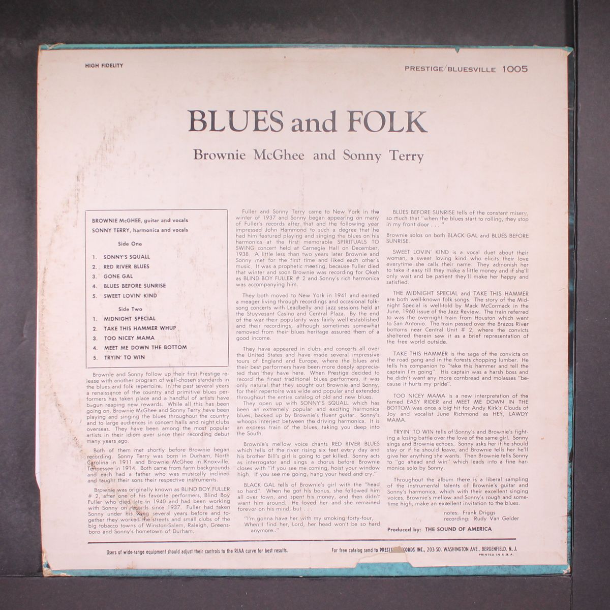 blues & folk by BROWNIE MCGHEE & SONNY TERRY